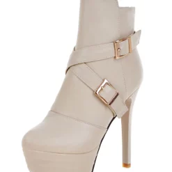 Black Ankle Boots High Heel Platform Booties Women's Buckle Zipper Stiletto Short Boots -UK Winter Shoes Sales 2023 5a149348 f494 4445 9300 3ec26dd7cc73