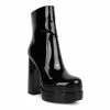 London Rag Bander Women's Platform Ankle Boots -UK Winter Shoes Sales 2023 6018047 Black