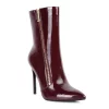 London Rag Mania Women's Heeled Ankle Boots -UK Winter Shoes Sales 2023 6018061 Burgundy