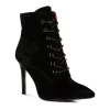 Rag & Co Sulfur Women's Suede Heeled Ankle Boots -UK Winter Shoes Sales 2023 6081551 Black
