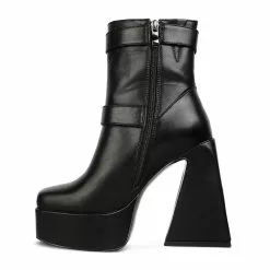 London Rag Hot Cocoa Women's High Heel Ankle Boots -UK Winter Shoes Sales 2023 6081687 ALT2