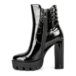 London Rag High Key Women's Block Heel Ankle Boots -UK Winter Shoes Sales 2023 6081720 ALT2