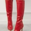 Women Boots Red Stiletto Heel Pointed Toe Knee High Boots -UK Winter Shoes Sales 2023 675e3257 8614 4578 8afe a64b0410e3d6