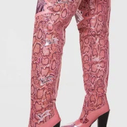 Women Western Boots Snake Pattern Pointed Toe Over The Knee Boots Leather Chunky Heel Thigh High Boots -UK Winter Shoes Sales 2023 6cd46957 8e58 4b87 aa4a f7c967366ea5