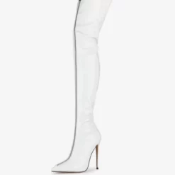 Over The Knee Boots Red Pointed Toe Zip Up Bright Leather High Heel Thigh High Boots -UK Winter Shoes Sales 2023 6ef495d3 b64e 470e 9074 d3866f71a999