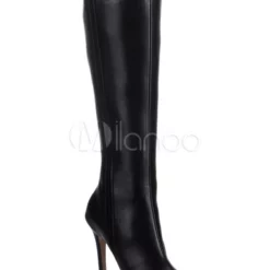 Women's Pointed Toe Wide Fit High Heel Knee High Boots In Black -UK Winter Shoes Sales 2023 8d052919 5c5f 47e4 905e 95b343b39874