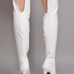 White Thigh High Boots Womens Solid Color Pointed Toe Stiletto Heel Over The Knee Boots -UK Winter Shoes Sales 2023 9d41d1d6 a99e 4442 b765 5f969e3e507a