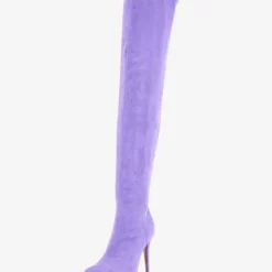 Women Over Knee Boots High Heel Stretch Boots Pointed Toe Thigh High Boots