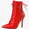 High Heel Booties Red Ankle Boots Pointed Toe Bright Leather Lace Up Booties For Women -UK Winter Shoes Sales 2023 9ebf7fdc b83c 4952 aac5 c65c730c45a2