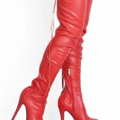 Thigh High Boots High Heel Women's Black Leather Back Zipper Sexy Boots Over The Knee Party Shoes -UK Winter Shoes Sales 2023 a08a088e 43f9 4a50 aa26 0fa18c874eb5