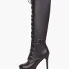 Platform Knee High Boots Womens Patent Lace Up Round Toe Stiletto Heel Winter Boots -UK Winter Shoes Sales 2023 a5d7965f fb8b 4dca 894e b73c025a3273