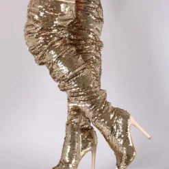 Thigh High Boots Sequined Over Knee Boots Peep Toe High Heel Sexy Boots -UK Winter Shoes Sales 2023 a62286ec 73d8 425d b727 ebc2b0af5339