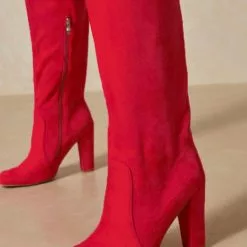 Women's Wide Calf Thigh High Boots Suede Chunky Heel Over The Knee Boots -UK Winter Shoes Sales 2023 aa82f1a6 44c8 44ec abc2 bb824ee67afe