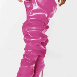 Women's Wide Slouch Thigh High Heel Boots In Black Bright Leather -UK Winter Shoes Sales 2023 aefd9a9f 8a25 45dc a820 cfb889437e98