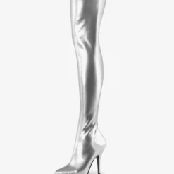 Sexy High Heel Boots Pointed Toe Zipper Sequins Stiletto Heel Rave Club White Thigh High Boots -UK Winter Shoes Sales 2023 b328aeac 8921 491f be85 cdcafd87310e