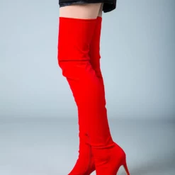 Thigh High Boots Womens Elastic Fabric Pointed Toe Stiletto Heel Over The Knee Boots -UK Winter Shoes Sales 2023 b98a87bd ed17 4f01 bc47 3ff0ff63921f