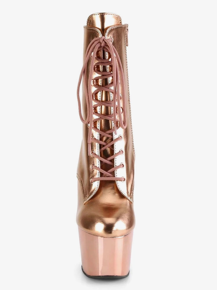 Pole Dance Shoes Sexy High Heel Boots Round Toe Lace Up Zipper Stiletto Heel Rave Club Black Ankle Sexy Boots Stripper Shoes 9 Pole Dance Shoes Sexy High Heel Boots Round Toe Lace Up Zipper Stiletto Heel Rave Club Black Ankle Sexy Boots Stripper Shoes - Image 7