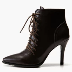 Black Ankle Boots Women Pointed Toe Lace Up High Heel Booties -UK Winter Shoes Sales 2023 c27986d0 510a 40ca 962f 17375007a9b3