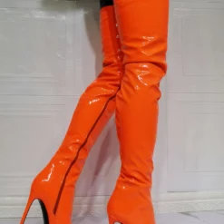 Thigh High Boots Womens Solid Color Pointed Toe Stiletto Bright Leather Heel Over The Knee Boots -UK Winter Shoes Sales 2023 cb9addc5 573e 43a3 b035 1e563efe0159