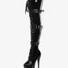 Pole Dance Shoes Women's Black Sexy High Heel Boots Lace Up Buckles Platform Stiletto Heel Thigh High Boots -UK Winter Shoes Sales 2023 d0e449fe 9a51 443f b1c4 d3e4652a8104
