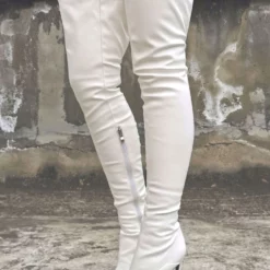 White Thigh High Boots Womens Solid Color Pointed Toe Stiletto Heel Over The Knee Boots -UK Winter Shoes Sales 2023 d65fad87 c1d4 43a4 b5b8 7a2fcbc2c0f9