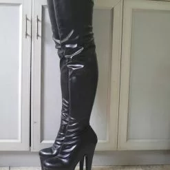 Pole Dance Shoes Black Sexy Boots Thigh High Boots Women Platform Almond Toe Stiletto Heel Over The Knee Boots -UK Winter Shoes Sales 2023 e151e3e1 3a8c 4b0f 888c c1d578c8d2f9