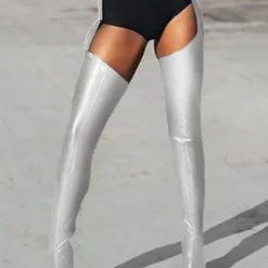 Black Sexy Thigh High Heel Boots Pointy Toe Belted Stiletto Heel Boots -UK Winter Shoes Sales 2023 eb719734 43e7 4287 a91d a701a91c3a54