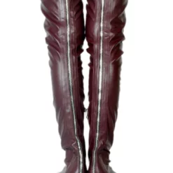 Thigh High Boots Womens Solid Color Pointed Toe Puppy Heel Winter Boots -UK Winter Shoes Sales 2023 ecc5f359 4df8 44be 8d14 8ee5f8099f37