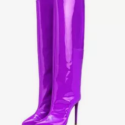 Red Knee High Boots Point Toe Bright Leather Stiletto Heel Knee Length Boots For Women -UK Winter Shoes Sales 2023 ef9eeb8c bb13 4209 b6c3 c8a2d583cb82