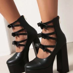 Women's High Heel Booties PU Leather Round Toe Platform Bow Detail Chunky Heel Ankle Boots 14 Women's High Heel Booties PU Leather Round Toe Platform Bow Detail Chunky Heel Ankle Boots -UK Winter Shoes Sales 2023 f11e5d0e 81fa 48c5 8b25 dc78a392e694