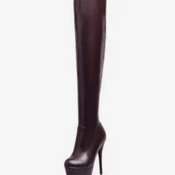 Platform Thigh High Boots Womens Solid Color Bright Leather Round Toe Stiletto Heel Boots -UK Winter Shoes Sales 2023 f20342d2 784f 47ce 8f91 9df2f9dd11fd
