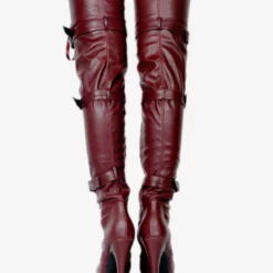 Sexy Thigh High Boots Women's Black Platform Faux Fur Buckle Detail Over Knee High Heel Boots -UK Winter Shoes Sales 2023 f2e0dc92 5999 4757 8393 f93564df6090