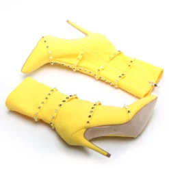 Red Ankle Boots High Heel Booties Pointed Toe Rivets Strappy Stretch Boots -UK Winter Shoes Sales 2023 f69c230e e522 4cd4 a62f b6b4597af9b4