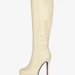 Women's Animal Print Platform Stiletto Heel Knee High Boots -UK Winter Shoes Sales 2023 f7d4519c 8b3c 4a21 b46f b022eccf066e